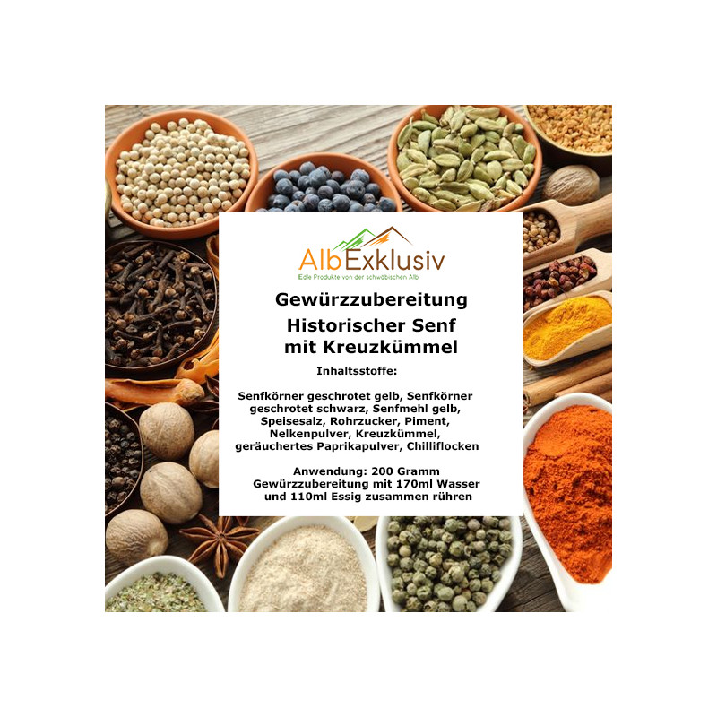 Gewürzzubereitung Historischer Senf mit geräuchertem Paprikapulver