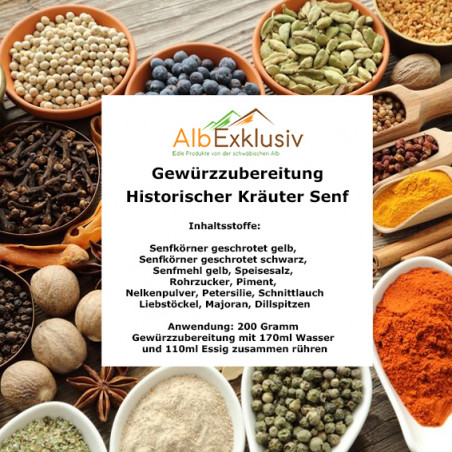 Gewürzzubereitung Historischer Senf mit Kräuter