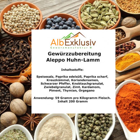 Gewürzzubereitung Aleppo Huhn-Lamm