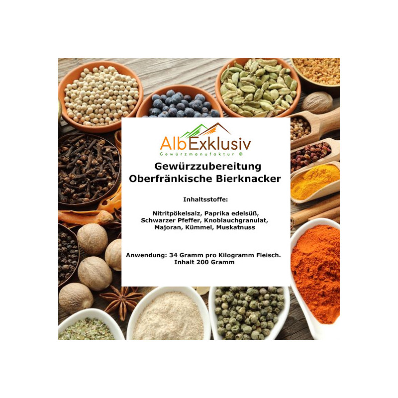 Gewürzzubereitung für Oberfränkische Bierknacker