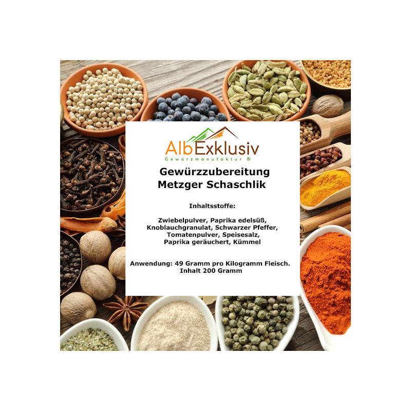 Gewürzzubereitung Metzger Schaschlik