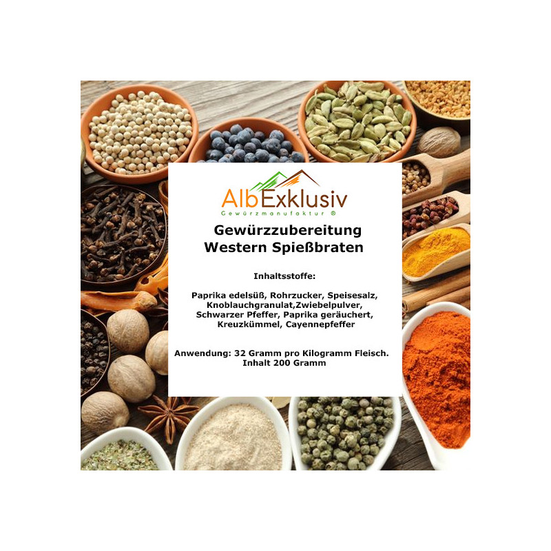 Gewürzzubereitung Western Spießbraten