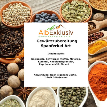 Gewürzzubereitung nach Spanferkel Art