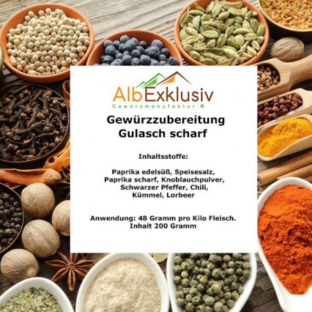 Gewürzzubereitung Gulasch scharf