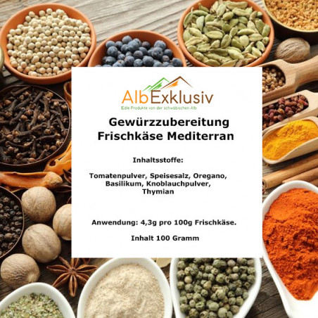 Gewürzzubereitung Frischkäse-Mediterrane Kräuterliebe
